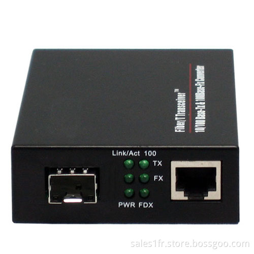10 / 100Mbps Fiber Optic Media Converter , SFP To RJ45 Converter